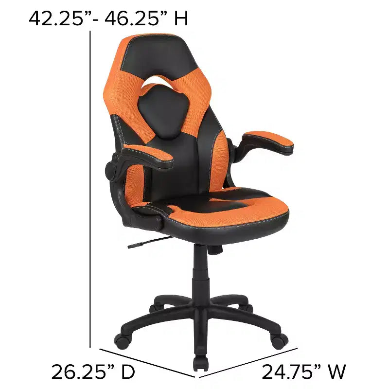 Ensemble bureau de jeu et chaise Emma et Oliver avec porte-gobelet, support pour casque et support pour écran