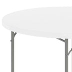 Table pliante ronde en plastique blanc granit de 1,2 mètre Emma et Oliver - Table pliante de banquet/événement