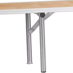 Rehausseur de bar Emma et Oliver 72 x 12 x 12 en bouleau avec pieds argentés