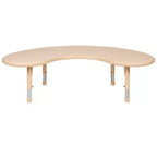 Table d'activités réglable en hauteur en plastique demi-lune Emma et Oliver 35 po larg. x 65 po long.