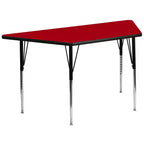 Emma and Oliver Mobile Trapezoid Grey HP Laminate Adjustable Activity Table