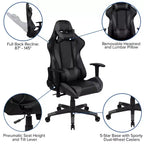 Ensemble Bureau Gaming Emma et Oliver - Support Tasse/Casque/Tapis de Souris Intégré