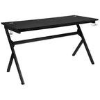 Ensemble Bureau Gaming Emma et Oliver - Support Tasse/Casque/Tapis de Souris Intégré