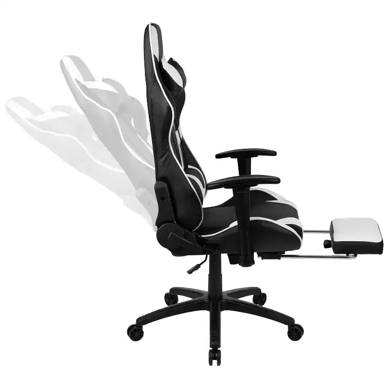 Ensemble de bureau gaming Emma et Oliver - Support de tasse/casque/Inclinable et repose-pieds