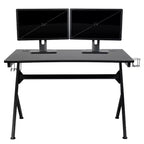 Ensemble de bureau gaming Emma et Oliver - Support de tasse/casque/Inclinable et repose-pieds