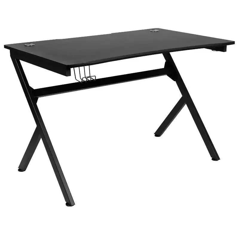 Ensemble de bureau gaming Emma et Oliver - Support de tasse/casque/Inclinable et repose-pieds