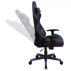 Chaise de jeu ergonomique Emma et Oliver Racing avec dossier entièrement inclinable en cuir synthétique rouge