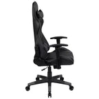 Chaise de jeu ergonomique Emma et Oliver Racing avec dossier entièrement inclinable en cuir synthétique rouge