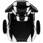 Chaise de jeu ergonomique Emma et Oliver Racing avec dossier entièrement inclinable en cuir synthétique rouge