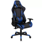 Chaise de jeu ergonomique Emma et Oliver Racing avec dossier entièrement inclinable en cuir synthétique rouge