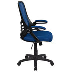 Fauteuil de bureau ergonomique à dossier haut en maille Emma et Oliver avec accoudoirs relevables
