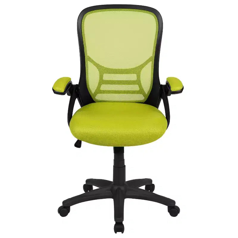 Fauteuil de bureau ergonomique à dossier haut en maille Emma et Oliver avec accoudoirs relevables