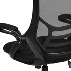 Fauteuil de bureau ergonomique à dossier haut en maille Emma et Oliver avec accoudoirs relevables