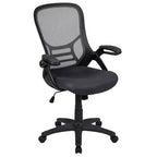 Fauteuil de bureau ergonomique à dossier haut en maille Emma et Oliver avec accoudoirs relevables