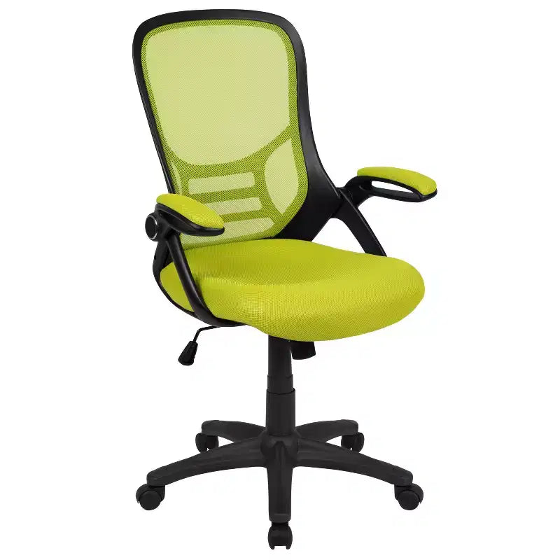 Fauteuil de bureau ergonomique à dossier haut en maille Emma et Oliver avec accoudoirs relevables