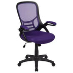 Fauteuil de bureau ergonomique à dossier haut en maille Emma et Oliver avec accoudoirs relevables