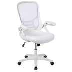 Fauteuil de bureau ergonomique à dossier haut en maille Emma et Oliver avec accoudoirs relevables