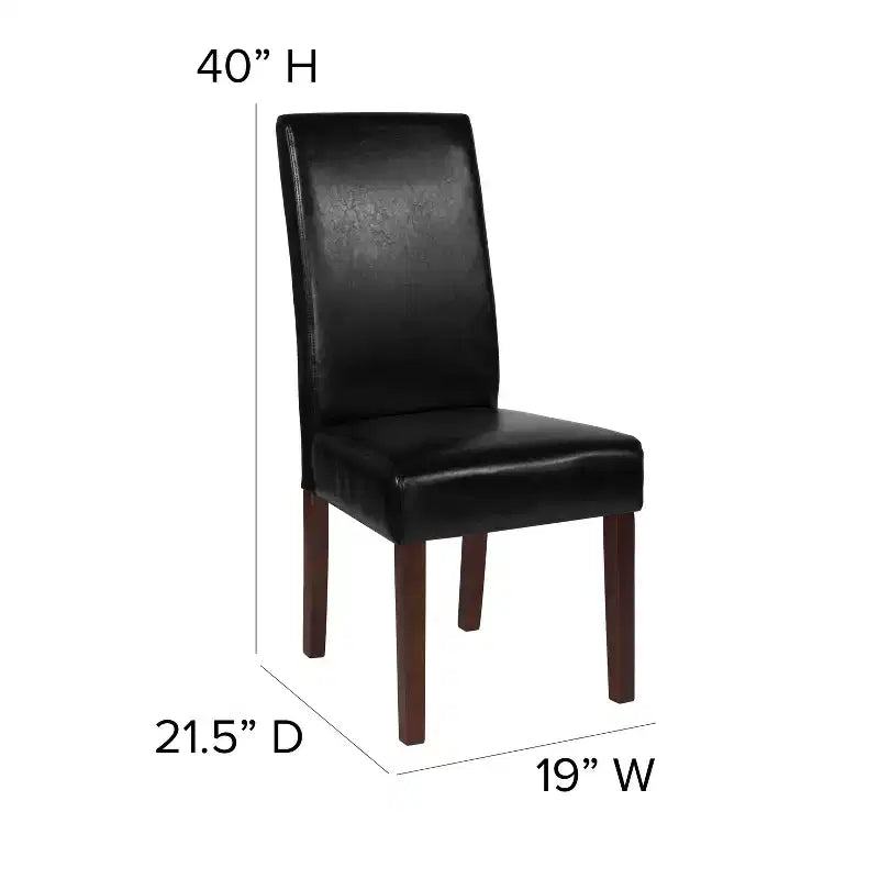 Chaise Parson's Mid-Century Emma et Oliver avec cadre en bois dur fini pour cuisine, salle à manger et plus