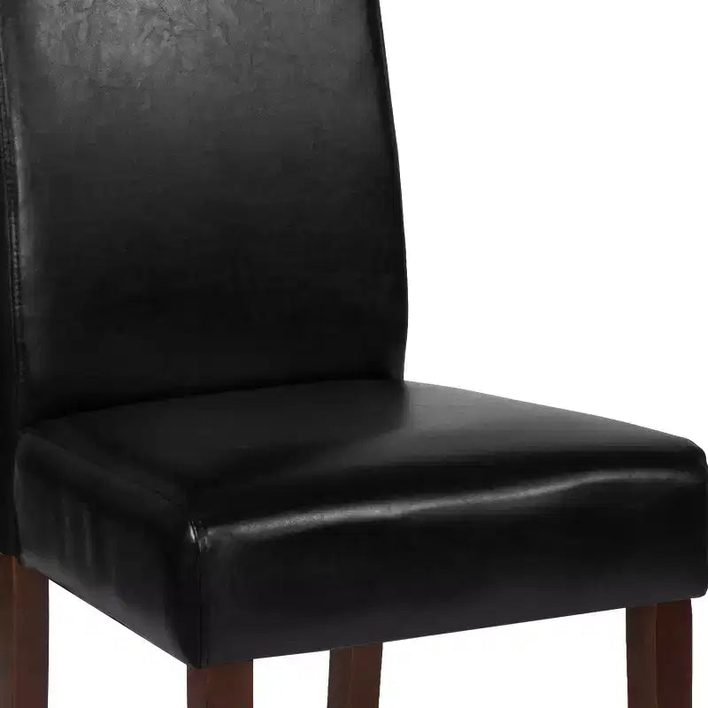 Chaise Parson's Mid-Century Emma et Oliver avec cadre en bois dur fini pour cuisine, salle à manger et plus