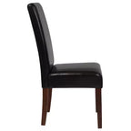 Chaise Parson's Mid-Century Emma et Oliver avec cadre en bois dur fini pour cuisine, salle à manger et plus