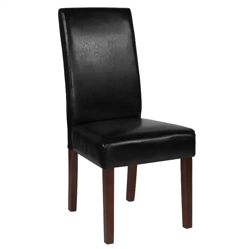 Chaise Parson's Mid-Century Emma et Oliver avec cadre en bois dur fini pour cuisine, salle à manger et plus