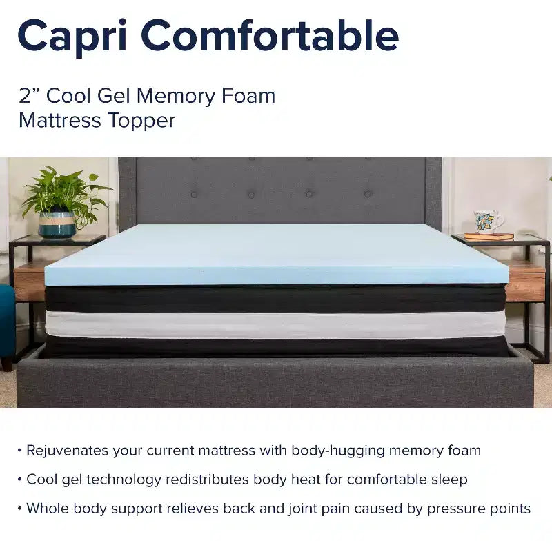 Emma et Oliver Ensemble matelas et surmatelas en mousse à mémoire de forme gel 10 pièces
