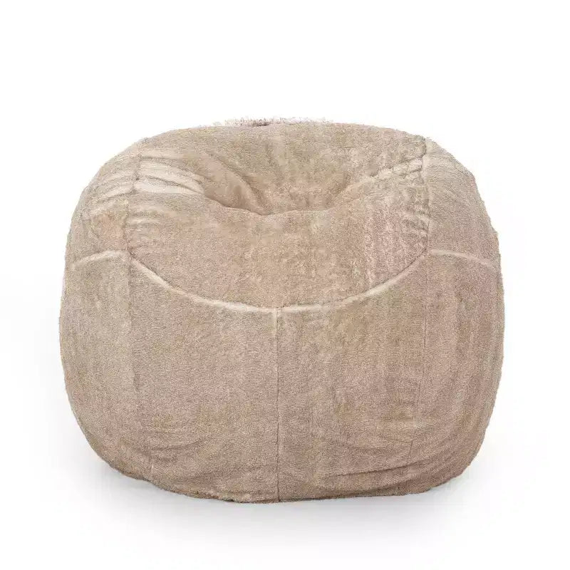 Pouf d'hiver en fausse fourrure Christopher Knight Home 60 Greyrock Modern Glam
