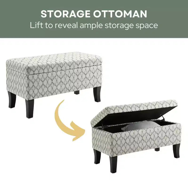 Pouf de rangement Designs4Comfort Winslow - Breighton Home