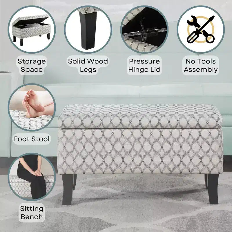 Pouf de rangement Designs4Comfort Winslow - Breighton Home