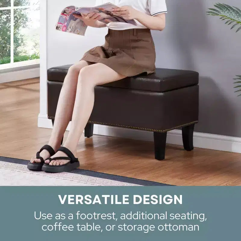Pouf de rangement Designs4Comfort Winslow - Breighton Home