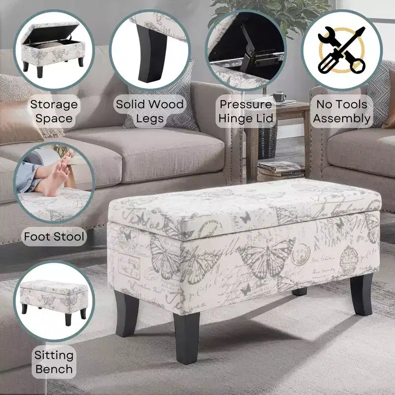 Pouf de rangement Designs4Comfort Winslow - Breighton Home