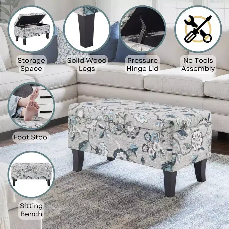 Pouf de rangement Designs4Comfort Winslow - Breighton Home