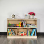 Meuble/Casier de Rangement Scolaire en Bois Flash Furniture pour Usage Commercial ou Domestique - Conception Sûre et Adaptée aux Enfants (Naturel)
