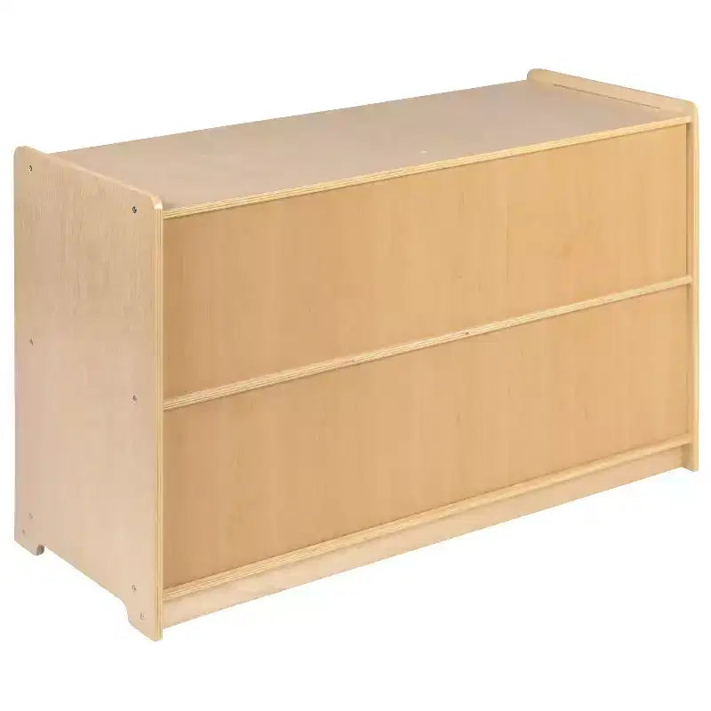 Meuble/Casier de Rangement Scolaire en Bois Flash Furniture pour Usage Commercial ou Domestique - Conception Sûre et Adaptée aux Enfants (Naturel)