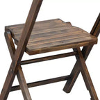 Flash Furniture Chaise Pliante en Bois à Lattes pour Événements Spéciaux - Noir Antique, Lot de 4