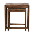 Lot de 2 tables d'appoint éclectiques en bois - Olivia & May