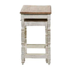 Lot de 2 tables d'appoint éclectiques en bois - Olivia & May