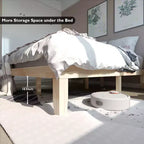Cadre de lit en bois Costway Queen Size 14 po avec plate-forme à matelas et lattes de support en bois EspressoNaturel