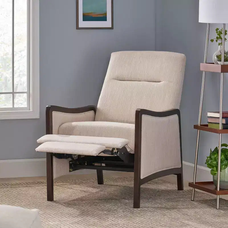 Fauteuil inclinable contemporain Veatch Upholstered Pushback – Christopher Knight Home