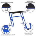 Bureau gaming ergonomique Flash Furniture avec porte-gobelet et crochet pour casque