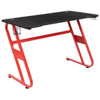 Bureau gaming ergonomique Flash Furniture avec porte-gobelet et crochet pour casque