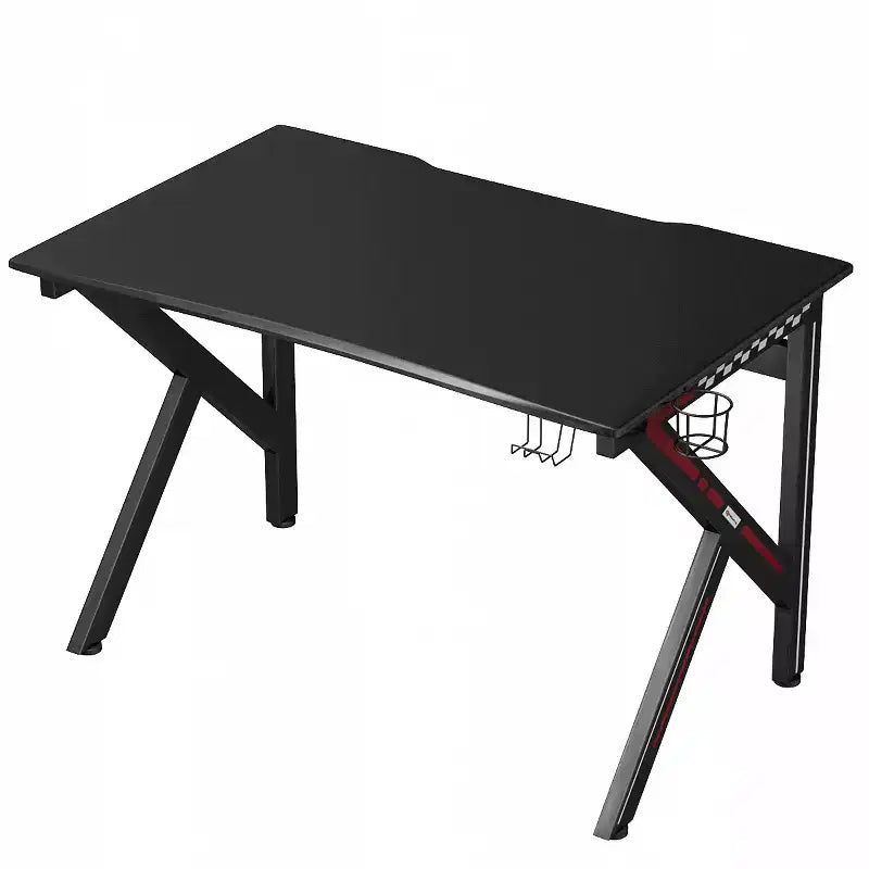 Bureau de jeu Costway Table d'ordinateur pour joueurs E-Sport en K avec porte-gobelet Crochet Maison Nouveau