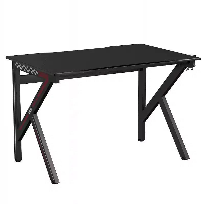 Bureau de jeu Costway Table d'ordinateur pour joueurs E-Sport en K avec porte-gobelet Crochet Maison Nouveau