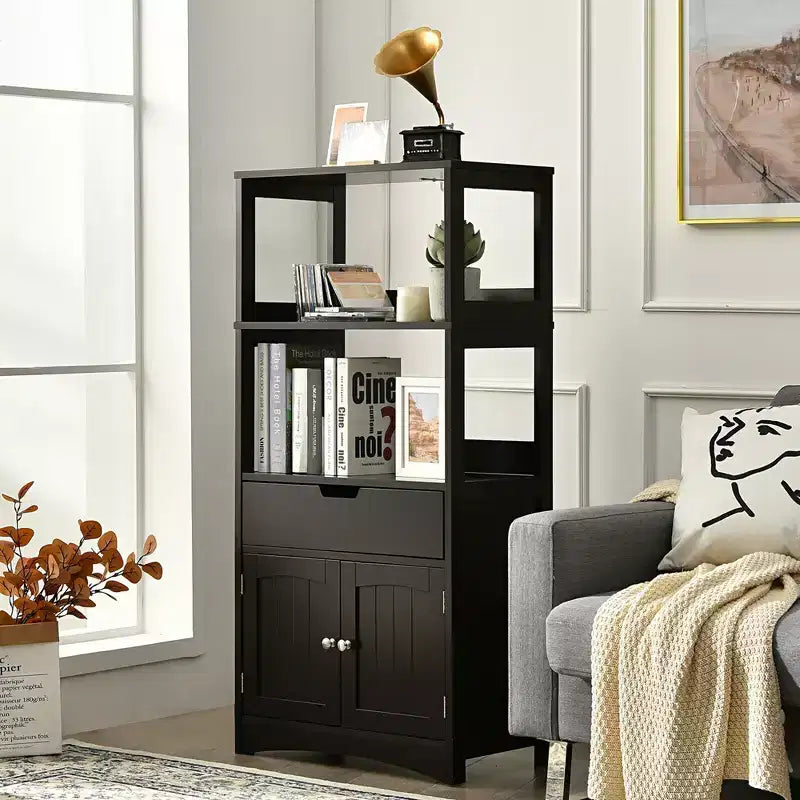 Meuble de Rangement Salle de Bain Costway avec Tiroir Étagère Armoire Meuble Bas