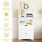 Meuble de Rangement Salle de Bain Costway avec Tiroir Étagère Armoire Meuble Bas