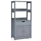 Meuble de Rangement Salle de Bain Costway avec Tiroir Étagère Armoire Meuble Bas
