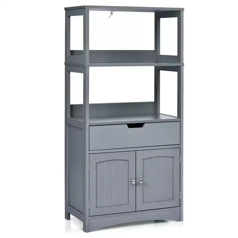 Meuble de Rangement Salle de Bain Costway avec Tiroir Étagère Armoire Meuble Bas