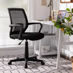 Chaise de bureau Costway à dossier moyen réglable en hauteur avec soutien lombaire