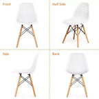 Costway Lot de 2 chaises de salle à manger DSW modernes pour bureau et maison, avec design en maille et pieds en bois