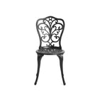 Ensemble de 3 pièces pour terrasse extérieure en aluminium avec table papillon, chaises et trou pour parasol